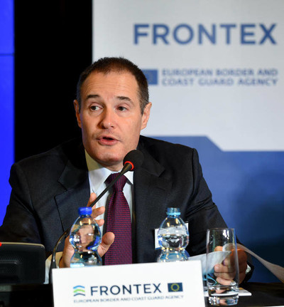 Fabrice Leggeri, directeur de l’agence Frontex, à Varsovie, le 8 novembre 2016. JANEK SKARZYNSKI / AFP