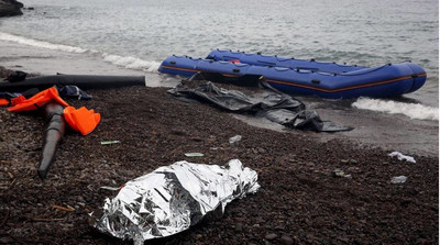 Les restes d'un naufrage en Méditerranée. Crédit : Reuters / Giorgos Moutafis