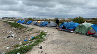 Le camp du Old Liddl, à l'est de Calais, où vivent en majorité des Soudanais, en avril 2022. Crédit : InfoMigrants