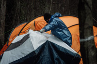 Expulsion d'un camp de migrants a Grande-Synthe (59), le 29 décembre 2020. (Louis Witter/Le Pictorium)