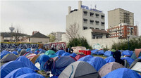 Près de 300 personnes tentent de survivre dans un camp informel à Pantin, en Seine-Saint-Denis. Crédit : Utopia 56