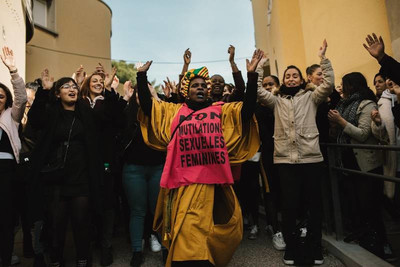 A Marseille, le 6 février 2020, lors de la journée internationale de lutte contre l’excision et les violences sexuelles faites aux femmes. (Théo Giacometti/Hans Lucas)