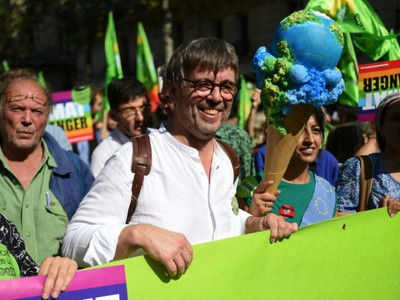 L'eurodéputé EELV Damien Carême lors d'une manifestation à in Paris le 21 septembre 2019 AFP/Archives - Lucas BARIOULET 