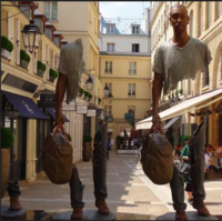  Voyageurs déchirés, cité Berryer (rue Royale, Paris). Sculpteur Bruno Catalano, 28 juillet 2018. Jeanne Menjoulet/Flickr, CC BY-NC-ND 