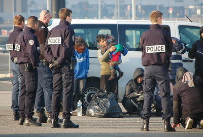 A Calais, le 9 avril. Photo Barnard Barron. AFP