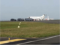 Le Beechcraft immatriculé F-HBCK a décollé vers 10 heures d’Aurillac, où il était resté stationné une partie de la matinée. © Agence AURILLAC 