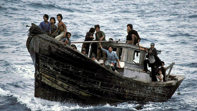  «Boat people» quittant le Vietnam en 1982. © Flickr/CC by 2.0/Manhhai 