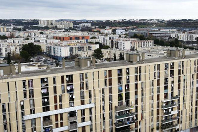 Le quartier de la Mosson à Montpellier, en décembre 2016. GUILLAUME BONNEFONT / IP3 PRESS / MAXPPP