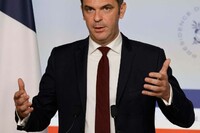 Le porte-parole du gouvernement, Olivier Veran, lors de la conférence de presse après le conseil des ministres, le 19 octobre 2022. LUDOVIC MARIN / AFP