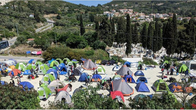 Le camp de Samos en Grèce. Crédit : Reuters