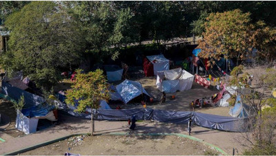 Un campement de déplacés internes, à Kaboul, en Afghanistan. Crédit : EPA 