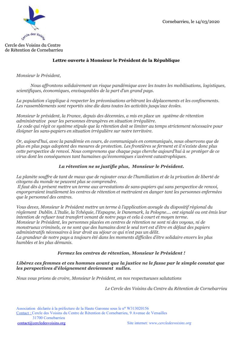 Covid 19 Lettre ouverte a Emmanuel Macron