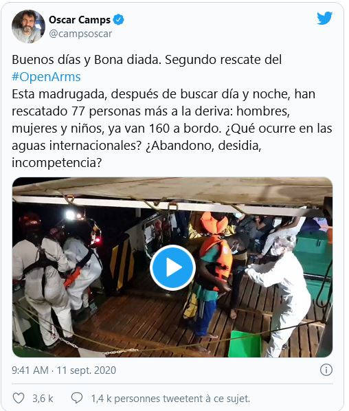Nouveau sauvetage de 77 personnes par lOpen Arms en Mediterrane 3